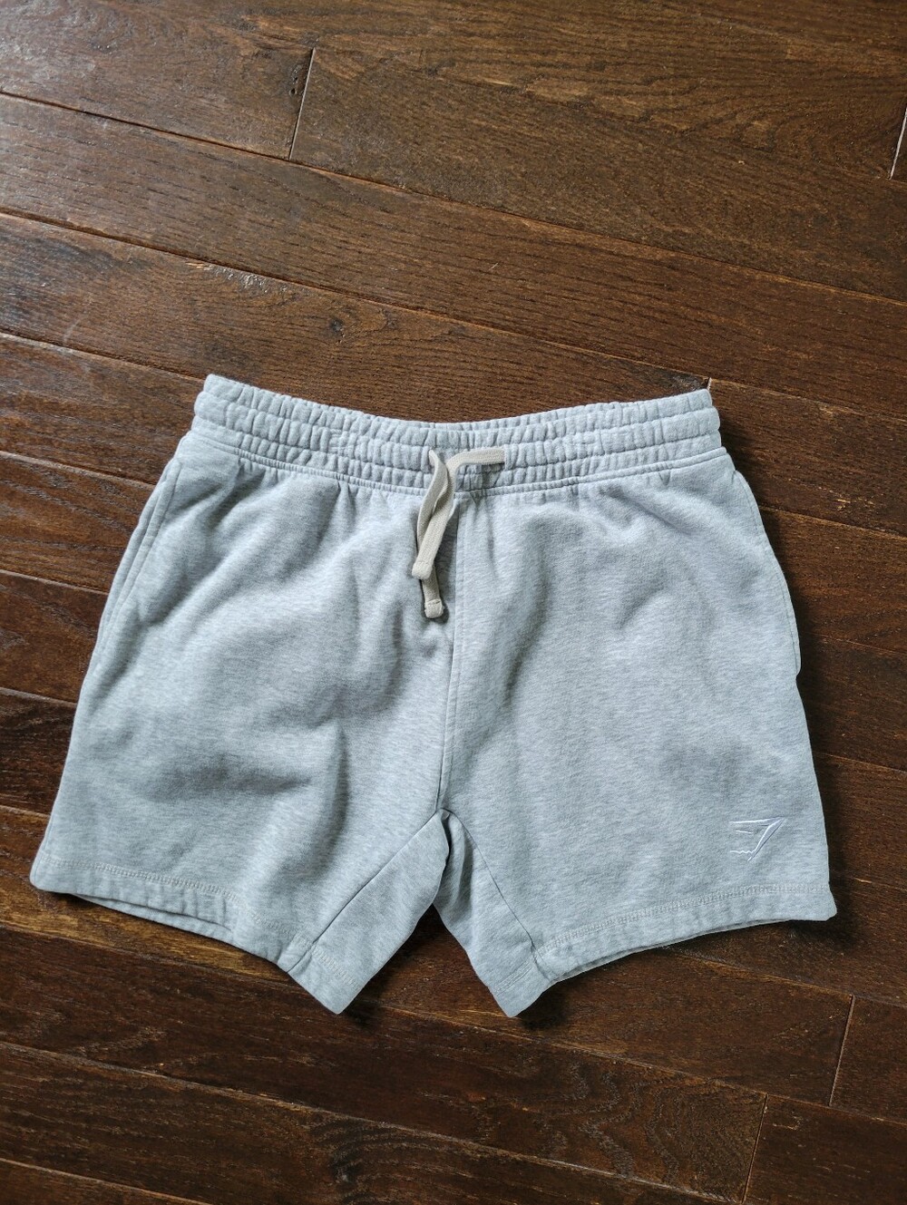 Gymshark sweat shorts heather gray, men's s, 6" inseam